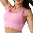 thumbnail image 1 of Lenago Womens Sports Bras Plus Size Solid Color Seamless Sexy Back Yoga Bra Shaping And Breast Collection Cingerie Pink 2XL, 1 of 7