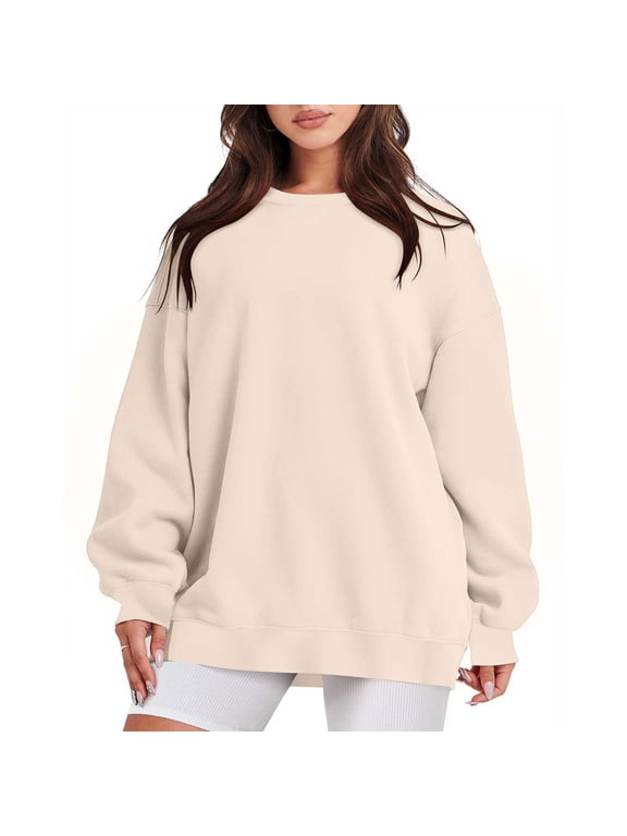 Womens Sweatshirt Plus Size Fashion Casual Long Sleeve Round Neck Ladies Sweatshirt Tops Blouse Fall Winter Outfits Clothes