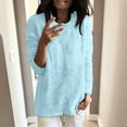 thumbnail image 1 of Lenago Womens Thick Warm Fleece Jacket Plus Size Fashion T-shirt Long Sleeves Blouse Round Neck Casual Pullover Tops Winter Warm Outwear S-5XL, 1 of 5