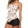 thumbnail image 1 of Lenago Womens Two Piece Swimsuits Sexy Bathing Suits Swimsuit High Breast Contrast Gradient Split Bikini Set on Clearance, 1 of 7