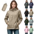 thumbnail image 1 of Lenago Womens Waterproof Hooded Jacket Packable Lightweight With Side Pockets For Spring Summer Daily Use Outdoor Activities Travel And Commute, 1 of 10