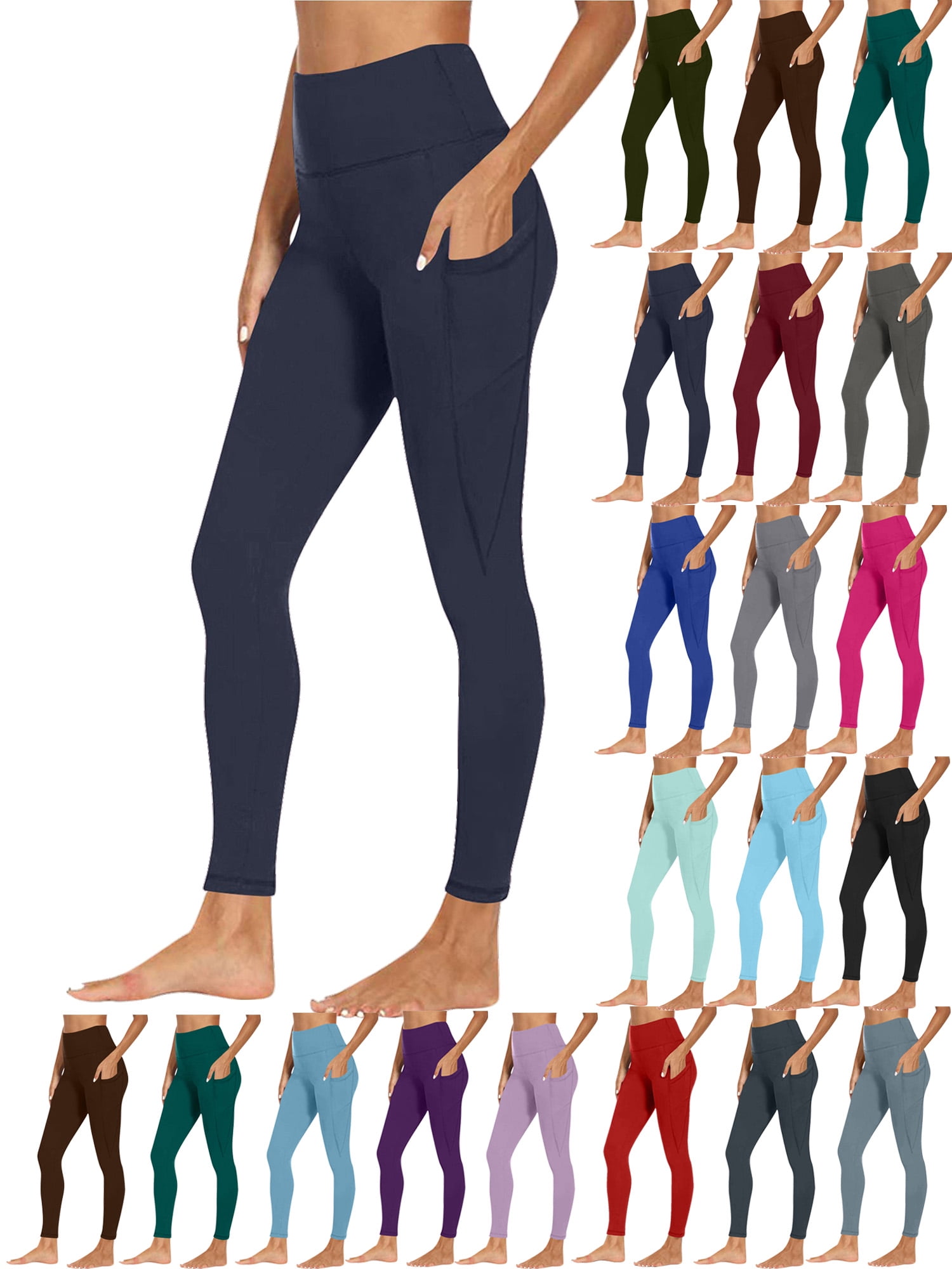 Lenago Yoga Pants Women Workout Out Pocket Leggings Fitness Sports ...