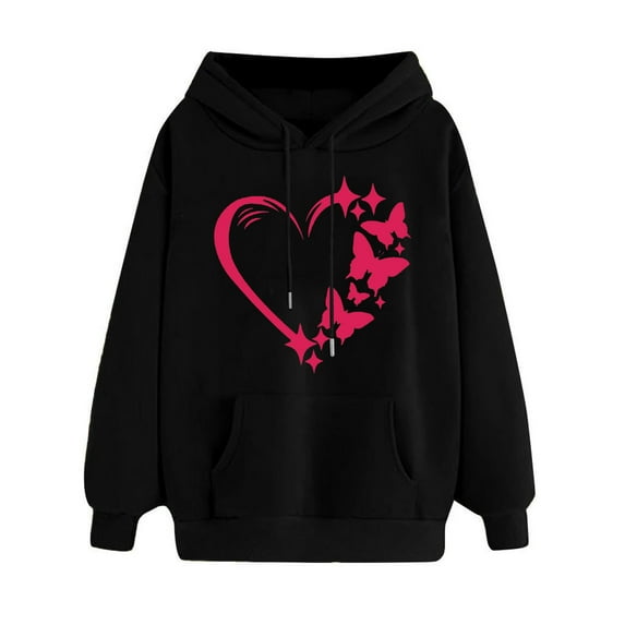 Lenago Zip Up Hoodies for Women Plus Size Print Winter Hoodie Pullover Tops Long Sleeved Comfortable Sweatshirt Fashion Outfits 2023