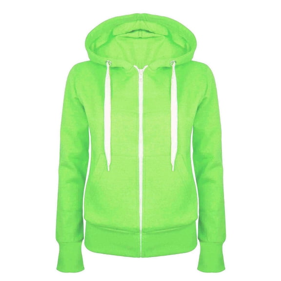 Lenago Zip Up Hoodies for Women Women‘s Long Sleeve Casual Hooded Slim Zipper Fleece Sweater Coat Fall Clothes 2023 Fashion Outfits