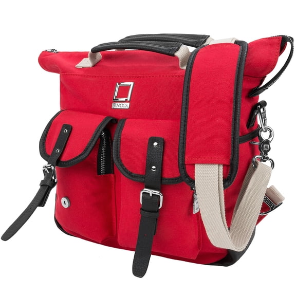 Lencca Unisex Mini Phlox Backpack, Canvas, Red