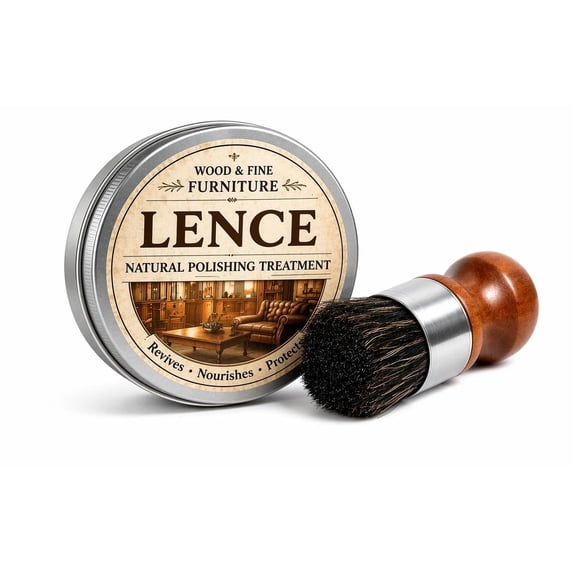 Lence Furniture Balm – All-in-One Wood Scratch Repair, Polishing & Multi-Surface Cleaner for Home & Countertops – Includes Application Brush (1PCS)