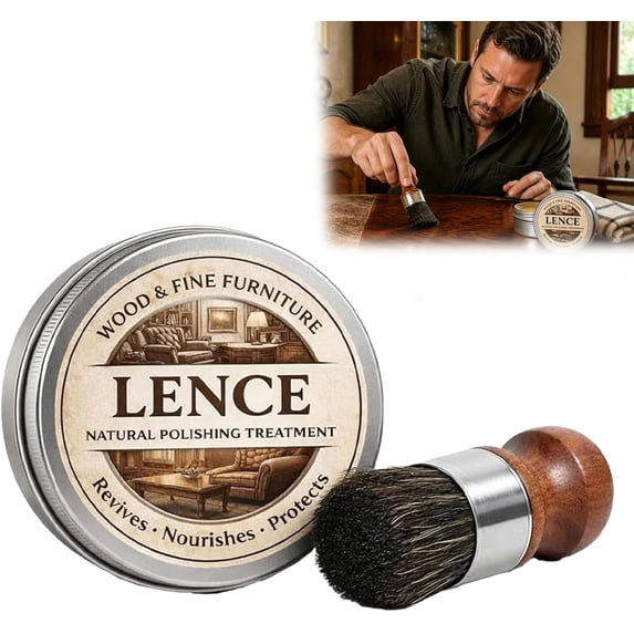 Lence Furniture Balm,Lens Magic Stuff For Wood,Natural Wood Polishing Treatment,Artisan Furniture Balm,for Floors, Tables, Cabinetry and Wooden Grain Touch-Ups