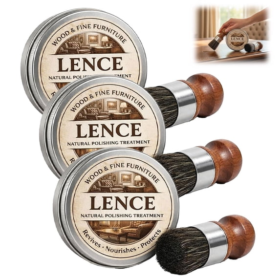 Lence Furniture Balm, Magic Stuff for Wood Scratch Repair, No Color Matching Needed, Application for Furniture & Wood Grain Touch-Ups – Prevents Cracking, Enhances Luster (3set)