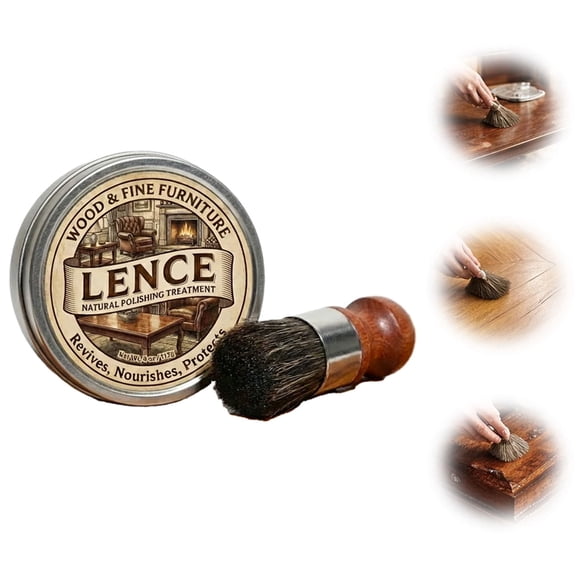 Lence Furniture Balm – Wood Scratch Touch-Up Formula for Finished Wood Surfaces, Helps Refresh Appearance, Built-In Brush(1PC)