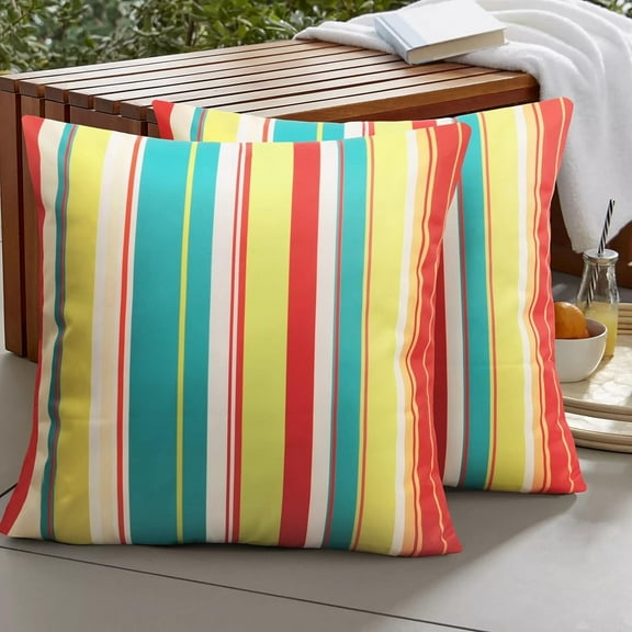 Lencenser 18" x 18" Tropical White Leaf Print Decorative Pillow Case