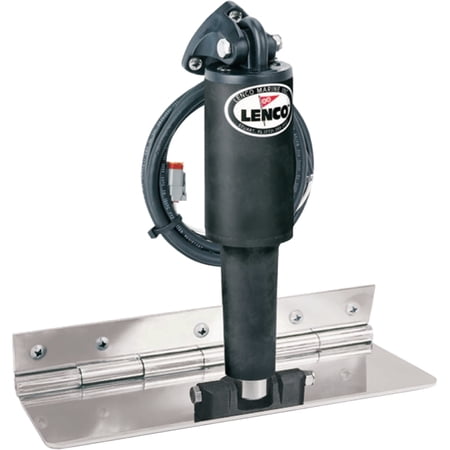 Lenco 15052-101 12V Standard Finish 4" x 12" Limited Space Trim Tab Kit with XDS Actuator