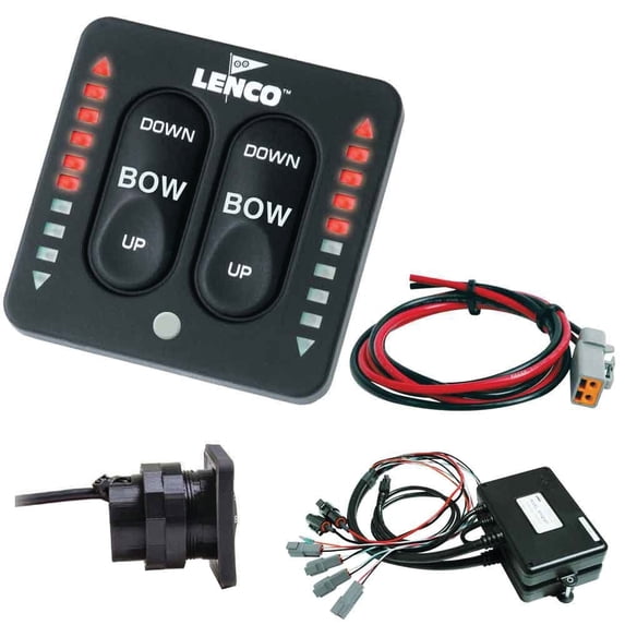 9" Black and Red LED Indicator Two Piece Tactile Switch Kit for Dual Actuator