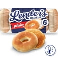 thumbnail image 1 of Lender's Original Plain Bagels, 6 count, Pre-sliced Refrigerated Bagels, 17.1 oz Bag pack of 1, 1 of 3