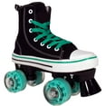 thumbnail image 1 of Lenexa Roller Skates for Girls and Boys MVP Kid’s Unisex Quad Roller Skates with High Top Shoe Style for Indoor/Outdoor - Black, Teal (J13), 1 of 3
