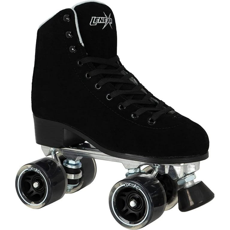 Lenexa Shadow Black Suede Indoor Outdoor Roller Skates for Men and Women Men s 6 Women s 7
