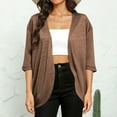 thumbnail image 1 of Lengao Women's Cardigan Sweaters Casual Solid Color 3/4 Sleeve Sweater Loose Cardigan Tops Lightweight Loose Fit Fashion Autumn Outwear Open Front Shrugs Sweaters, 1 of 9