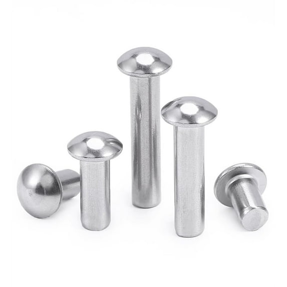 Length Solid Steel Round Head Rivet, Annealed,304 Stainless Steel