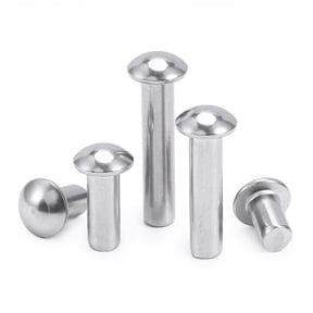 Length Solid Steel Round Head Rivet, Annealed,304 Stainless Steel
