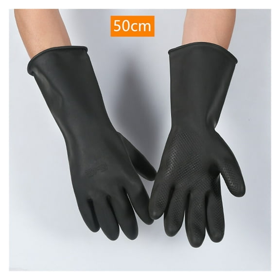 Lengthen Work Safety Gloves Rubber Gloves Heavy Duty Chemical Resistant Acid Oil Resistant Protective Gloves Kitchen Accessories ,Flexible and Comfortable