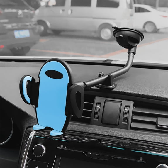 Lengthened Mobile Phone Holder, Car Suction Cup Mount with Flexible Hose, Universal 360° Rotating Adjustable Phone Bracket for Car Bus Truck Dashboard and Windshield Navigation Support