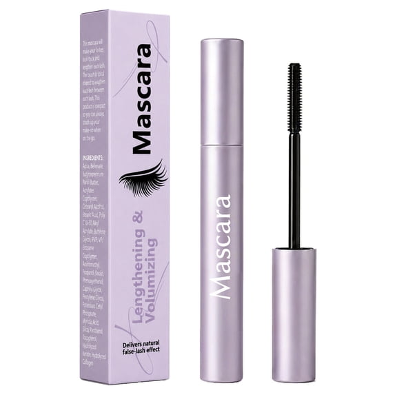 Lengthening Volumizing Mascara For Mature Women, Water Soluble Eye Makeup Mascara, Smudge Proof Thin Short Lash Enhancer, Comfortable Daily Wear Eye Cosmetic 8ml