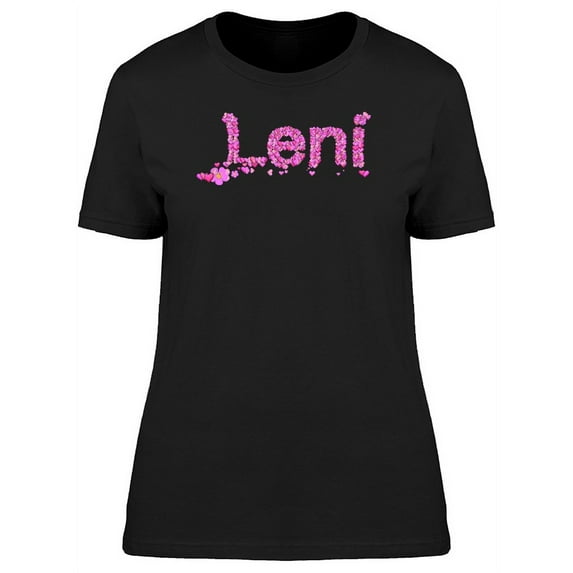 Leni Cool Pink Heart Name T-Shirt Women -Image by Shutterstock, Female Large