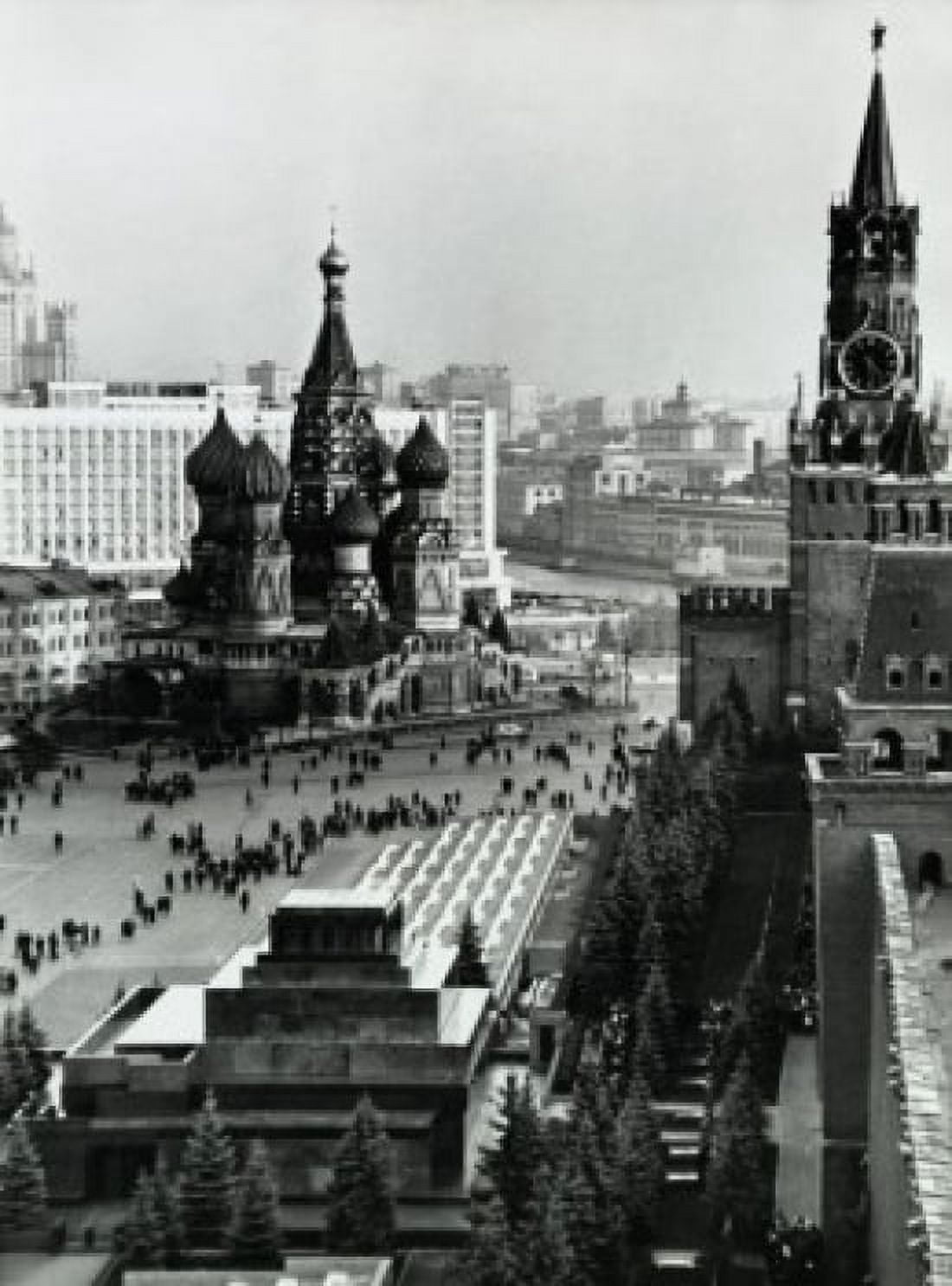 Lenin Mausoleum Spassky Tower St Basils Cathedral Moscow Russia Canvas Art - (24 x 36)