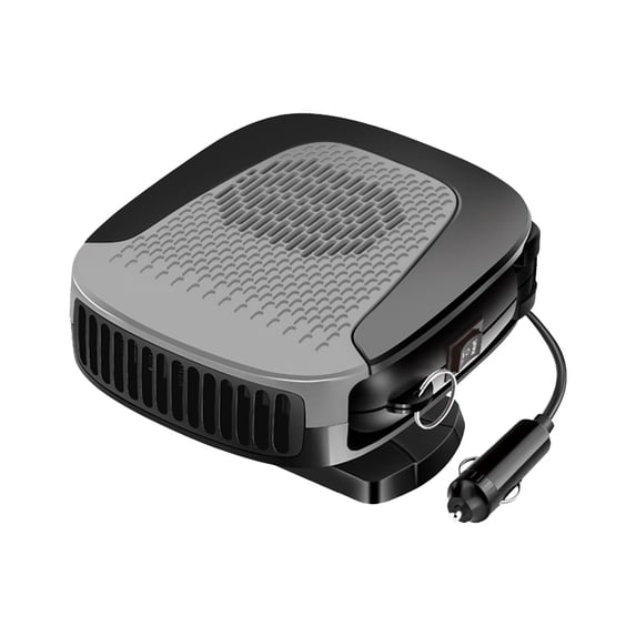 Lenkho 12V 2-in-1 Portable Car Heater & Cooling Fan, Rotatable Defroster & Demister, Plug-in Cigarette Lighter Air Conditioner for SUV, RV, Vehicles