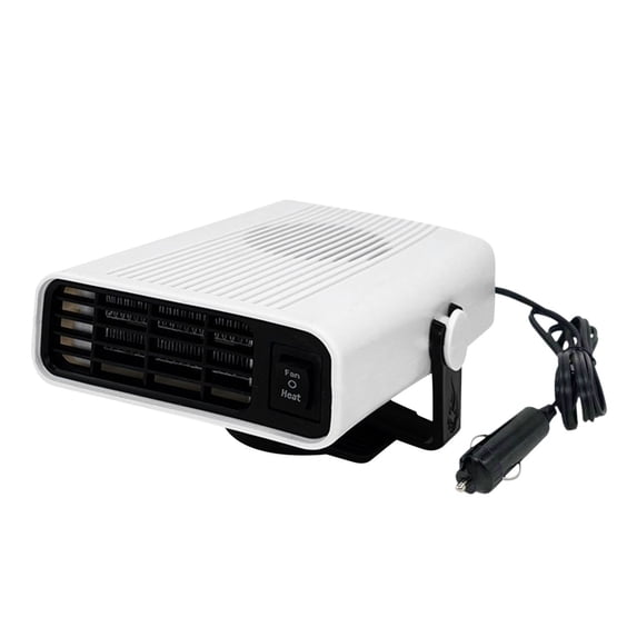 Lenkho 12V Portable Car Heater & Defogger, 2-in-1 Fast Heating/Cooling Fan, Plug-in Cigarette Lighter Windshield Defroster for Winter/Summer Use