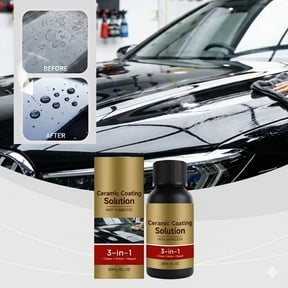 Lenkho 3-in-1 Car Ceramic Coating Solution, High Gloss Hydrophobic Paint Sealant, Multi-Effect Polish for Scratch Repair, Stain Removal & Surface Protection, Easy Apply Auto Paint Care Agent