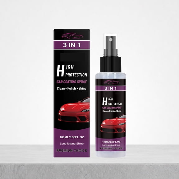 Lenkho 3-in-1 Car Coating Spray, All-in-One Clean, Polish & Shine Formula, High Protection Car Paint Maintenance Spray for Long-Lasting Gloss, 100ml