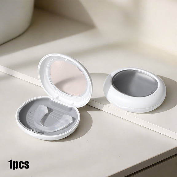 Lenkho Brace Storage Box Children's Orthodontic Braces Retainers Elderly Dentures Portable Storage Box