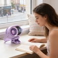 thumbnail image 1 of Lenkho Car Clip on Air Conditioner Fan with LED Display, 199 Speed Adjustable Personal Cooling Fan, 360° Rotation USB Rechargeable Portable Mini Fan for Auto Vehicle, Travel and Office Use, 1 of 5
