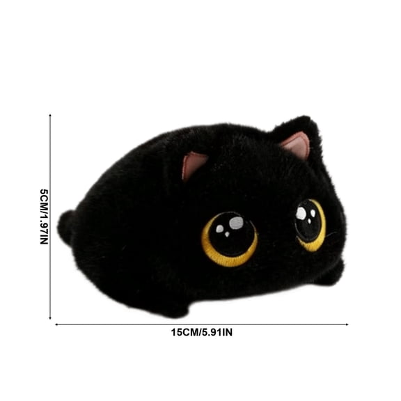Lenkho Cute Lying Kitty Stuffed Pillow, Big Eyes Soft Plush Cat Toy, Adorable Animal Stuffed Doll, Fluffy Decorative Throw Pillow, Home Sofa Bedroom Decoration, Perfect Birthday Holiday Gift