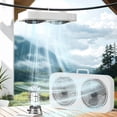 thumbnail image 1 of Lenkho Double-Head Portable Hanging Fan, Rechargeable Desktop Fan with Handle, Ultra Quiet Personal Cooling Fan, Suitable for Office, Camping, Home and Outdoor Use, 1 of 6