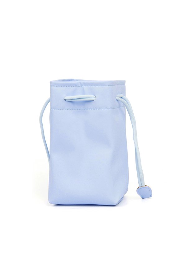 Drawstring Camera Protective Sleeve, Mini Soft Leather Camera Bag, Compact Sling Purse for Camera, Phone and Small Daily Essentials