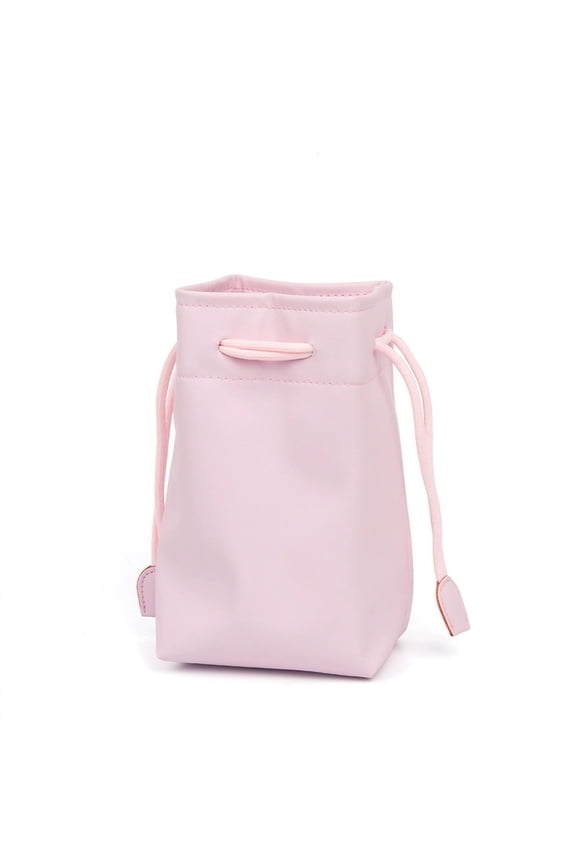 Drawstring Camera Protective Sleeve, Mini Soft Leather Camera Bag, Compact Sling Purse for Camera, Phone and Small Daily Essentials