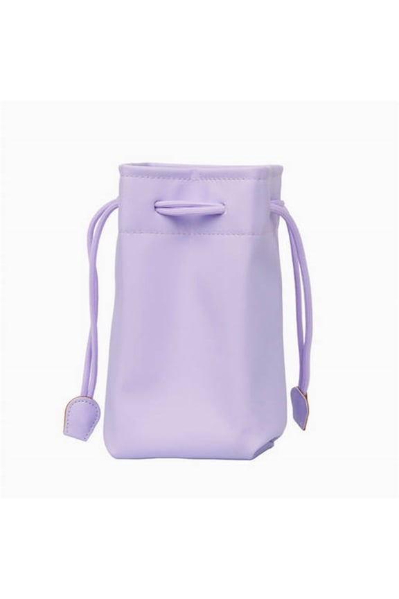 Drawstring Camera Protective Sleeve, Mini Soft Leather Camera Bag, Compact Sling Purse for Camera, Phone and Small Daily Essentials