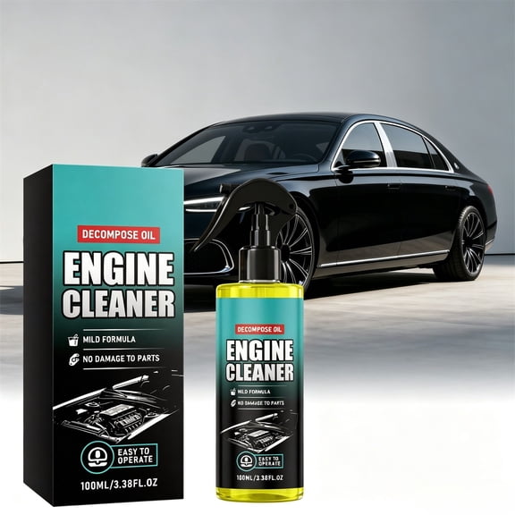 Lenkho Engine Bay Cleaner Spray, Heavy-Duty Oil & Grease Remover, Mild Formula No Damage to Parts, Easy to Use Automotive Engine Degreaser for Car Care, 100ml