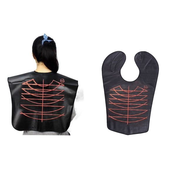 Lenkho Hair Cutting Collar Tool, Salon Hairdressing Hair Dye Cape with Angular & Straight Cutting Guidelines, Waterproof, Magnetic Neck Closure