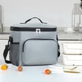 thumbnail image 1 of Lenkho Insulated Reusable Lunch Bag, Large Adult Lunch Box Tote for Women and Men, with Adjustable Shoulder Strap, Front Zipper Pocket and Dual Large Mesh Side Pockets, 1 of 6