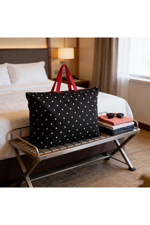 Large Capacity Storage Tote Bag, Waterproof Foldable Travel Duffle Bag, Heavy‑Duty Portable Quilt Clothes Organizer with Reinforced Handles