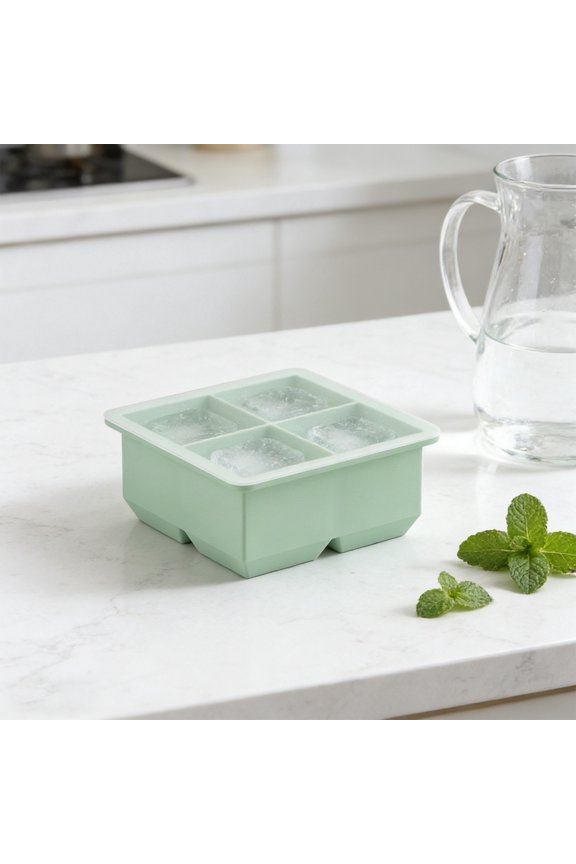 Large Cube Silicone Ice Tray With Lid, Multifunctional Ice Making Container, Tight Sealing Design Maintains Ice Quality, An Essential Kitchen Tool for Daily Cold Drink