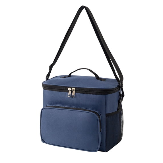 Lenkho Large Insulated Lunch Cooler Bag, Durable Thermal Tote with Multiple Pockets, Adjustable Strap & Top Handle, Water-Resistant, Perfect for Work, School, Travel