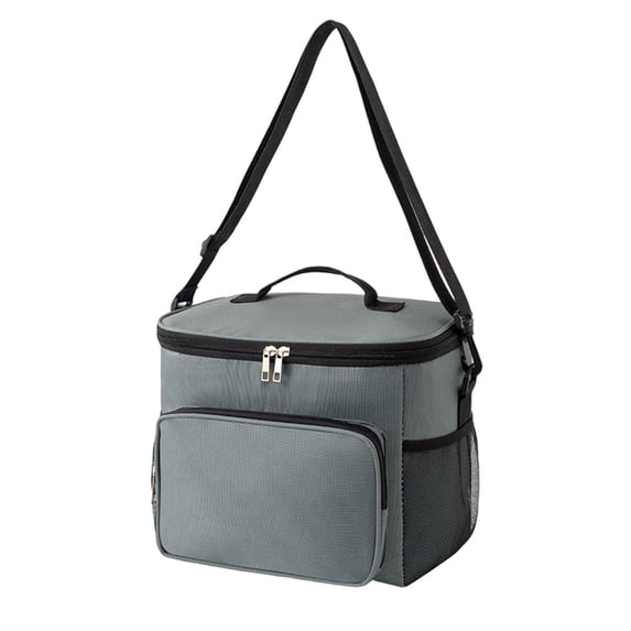 Lenkho Large Insulated Lunch Cooler Bag, Durable Thermal Tote with Multiple Pockets, Adjustable Strap & Top Handle, Water-Resistant, Perfect for Work, School, Travel