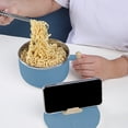 thumbnail image 1 of Lenkho Lightweight Noodle Bowl with Stainless Steel Interior & Wood Effect Handle, Reusable Ramen Bowl with Lid, Easy to Clean & Microwave Safe, Great for Soup, Pasta, and Quick Meals, 1 of 6