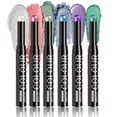 thumbnail image 1 of Lenkho Multicolor Glitter Eyeshadow Stick Set, 6 Shades with Shimmer & Metallic Finishes, Creamy & Blendable Crayon, Long-Lasting & Waterproof Eye Makeup Pen, Perfect for Daily & Party Eye Looks, 1 of 2