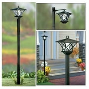 Lenkho Solar Post Lights, LED Solar Lamp Post Lights Outdoor Waterproof IP44, Solar Pole Light for Garden, Lawn, Pathway, Drivewa