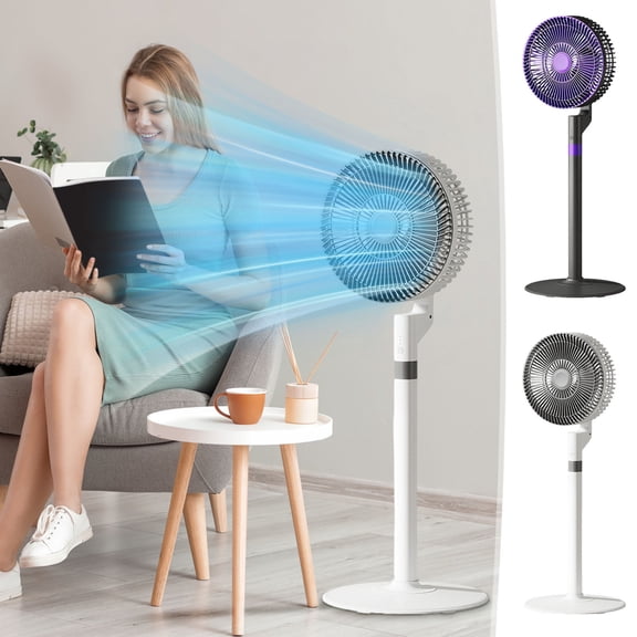 Lenkho Standing Floor Fan, Powerful Air Circulator with Multi-Speed Control, Ultra Quiet Operation, Wide Oscillation, Perfect for Indoor Use, Home & Office Cooling