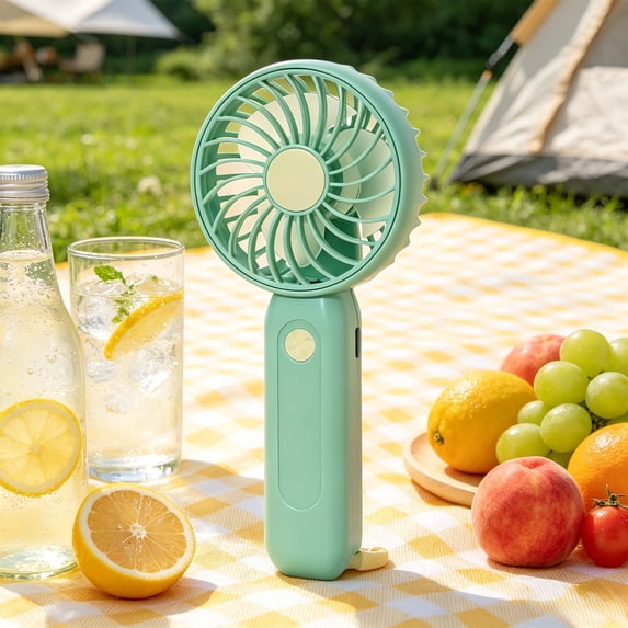 Lenkho Stylish Portable Handheld Fan, USB Rechargeable Mini Fan with Adjustable Speeds, Quiet Personal Fan, Perfect for Daily Use, Office, School, Outdoor